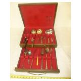 Vintage & Silver Plate Serving Utensils in Box