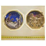 2pc Precious Moments Nativity Collector Plates