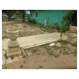 Pair of Large Concrete Genoa Style Urn Planters