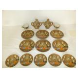 Satsuma Dragonware Moriage Japan Tea Set