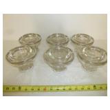 6pc Set Jeannette Glass Shrimp Cocktail Servers