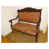 Antique American Empire Revival Parlor Settee