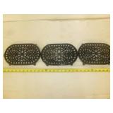 3pc Cast Iron Enamel Oval Trivets - AS New