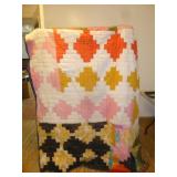 Irish Chain Vintage Patch Work Quilt