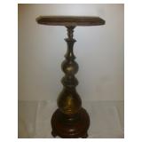 Vintage Cast Iron & Brass Lamp Base Plant Stand