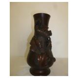 Meiji Period Antique Japanese Bronze Vase