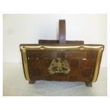 Woven Wood Fireplace Kindling Magazine Basket