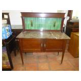 Antique Edwardian Marble Top & Tile Wash Stand