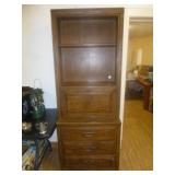 Drop Front Upright 3 Drawer Book Case