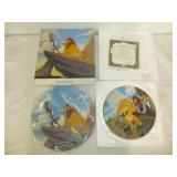 2pc Disney Lion King Porcelain Collector Plates