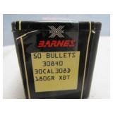 Barnes X Bullets 308 180gr BT Reloading Bullets