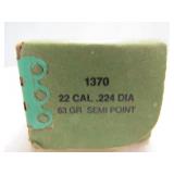 Sierra 22 Cal 63gr SP BT Reloading Bullets 100ct