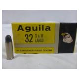 Aguila 32 S&W Long 98gr LRN Ammunition - 50rds