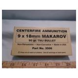 CCI 9X18 Makarov 95gr TMJ Ammunition 50rds