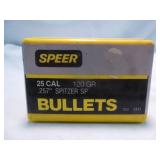 Speer 25 Caliber 120gr SP Reloading Bullets 100ct