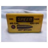 Speer 25 Caliber 100gr SP Reloading Bullets 100ct