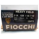 Fiocchi Heavy Field 12ga #7 1/2 Shot Shells 25rds