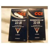 2 Boxes CCI 22LR Segmented Hollow Point Ammo 100rd