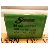 Sierra 25 Caliber 100gr SP Reloading Bullets 100pc