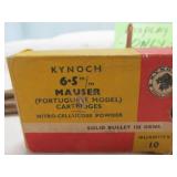 Kynoch 6.5mm Portugese Mauser Vintage Ammunition