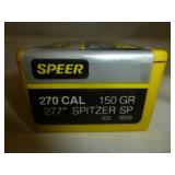 Speer 270 Cal 150gr SP Reloading Bullets - 100ct