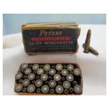 Vintage Peters 25-20 Winchester Ammunition 50rd