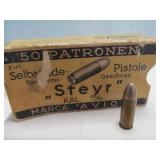 Vintage Sinoxid 9mm Steyr Collector Ammunition