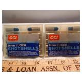 2 Boxes CCI 9mm Luger Shot Shells - 20rds