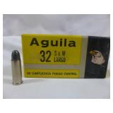 Aguila 32 S&W Long 98gr LRN Ammunition - 50rds