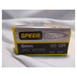 Speer 6mm 80gr SP Reloading Bullets - 100 Count