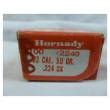 Hornady 22 Caliber 50gr SX Reloading Bullets