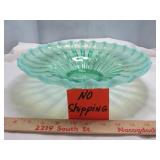 Vintage Green Jade Opalescent Center Bowl