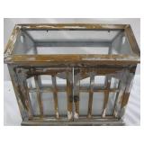 Distressed Wood & Glass Terrarium Display Case