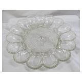 Vintage Indiana Glass 11" Hobnail Egg Plate