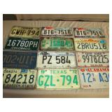 12pc Vintage Metal State License Plates