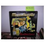 Budweiser Massachusetts Lighted Beer Sign