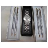 Vintage Paper Mate Pen Sets & Lady's Watch - NOS