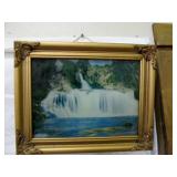 Mid Century Waterfall Lighted Motion Art
