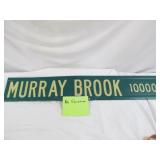 Murray Brook Vintage Embossed Metal Street Sign