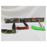 3pc NEW Pocket Knives - Folding Knives