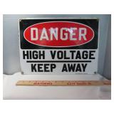 Vintage Porcelain Metal - DANGER HIGH VOLTAGE
