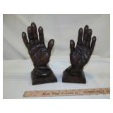Josef Buhner Germany Carved Wood Hand Sculptures