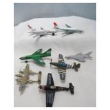 7pc Die Cast Miniature Model Airplanes
