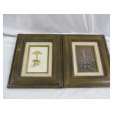 Margie Barker Framed Texas Art - Mushrooms & Post