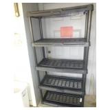 4 Tier Black Ventilated Plastic Shelving Unit