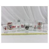 16pc Beer Advertising Glasses - Some Vintage
