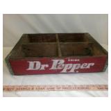 Dr. Pepper Vintage Wood 6 Pack Soda Bottle Crate