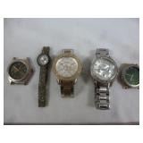 5pc Men's & Lady's Wrist Watches - Fossil, Etc.
