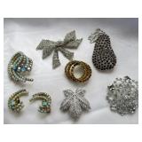 Sparkling Pins & Brooches - Earrings & Pin Set