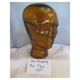 Flashed Amber Glass Mannequin Head